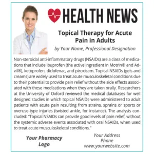 Health News Column Example Layout